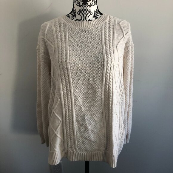 Bdg cream oversized elbow patch sweater S - Picture 3 of 9